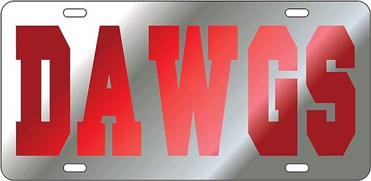 Georgia Bulldogs DAWGS Laser License Plate