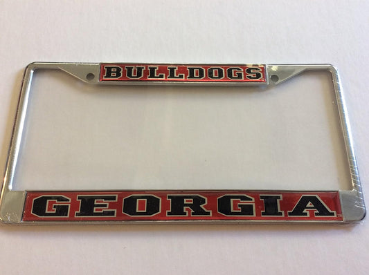Georgia Bulldogs Mirror Domed Chrome License Plate Frame