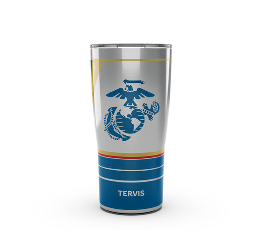 Marines - Forever Proud - Stainless Steel Tumbler with Slider Lid