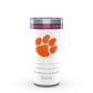 Clemson Tigers - Arctic - Stainless Steel Tumbler with Slider Lid