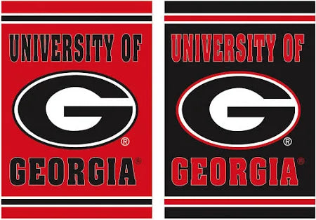Georgia Bulldogs Embossed Suede Garden Flag