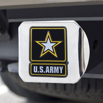U.S. Army Color Emblem on Chrome Hitch