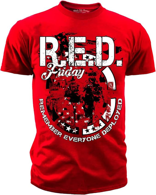 R.E.D. Friday T-Shirt - American Pride - Remember Everyone Deployed Shirt