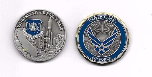 Vandenberg Air Force Base Space Command Rocket Challenge Coin