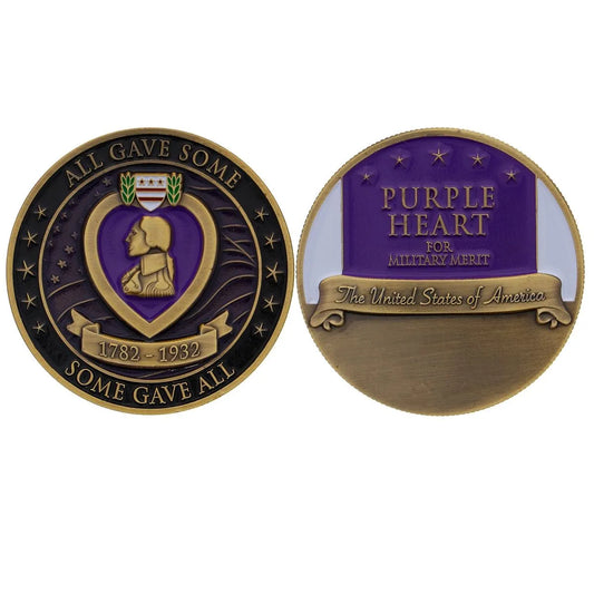 Purple Heart for Military Merit Challenge Coin