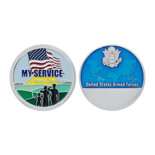 US Armed Forces My Service Your Sacrifice Challenge Coin