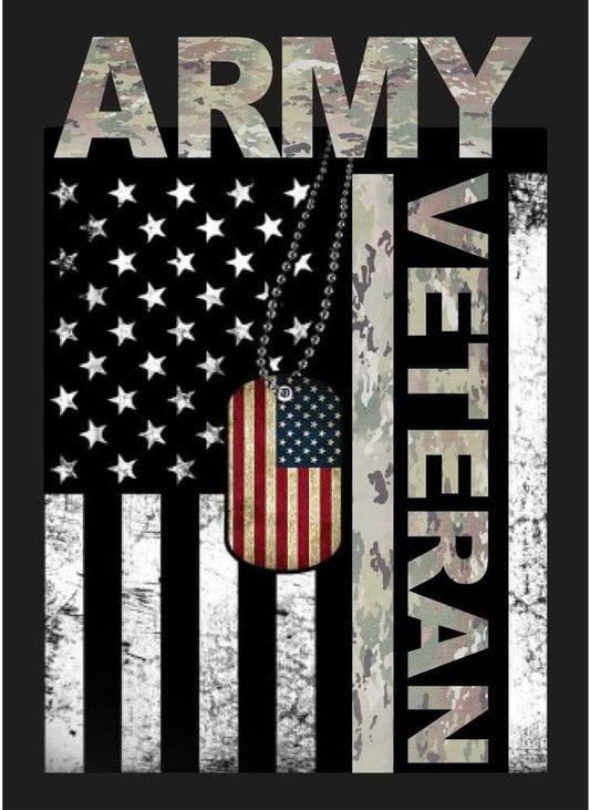 United States Army Veteran w/Dog Tags Sticker