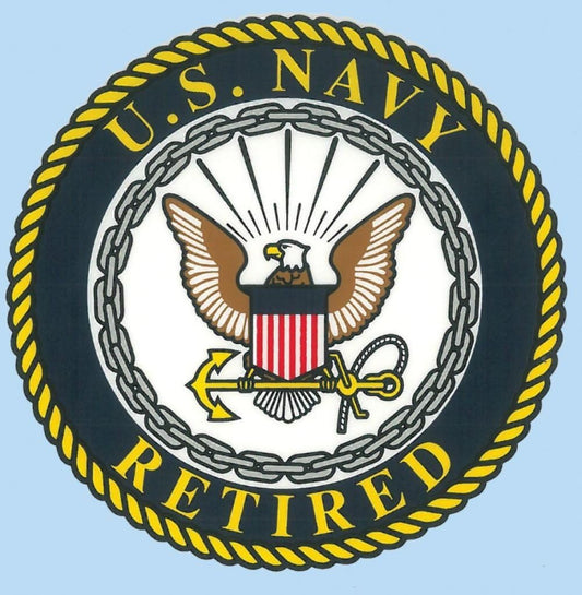 US Navy Retired w/Logo Decal