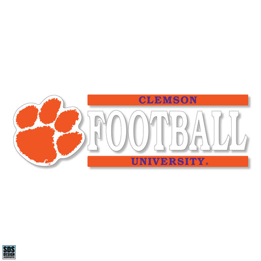 Clemson Football 6x2 Decal