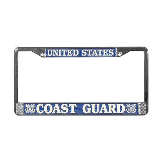 US Coast Guard Chrome License Plate Frame