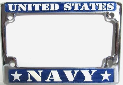 US NAVY Motorcycle Chrome Metal License Plate Frame