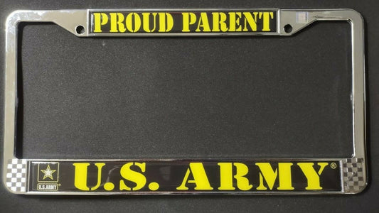 U.S. Army Proud Parent Chrome License Plate Frame