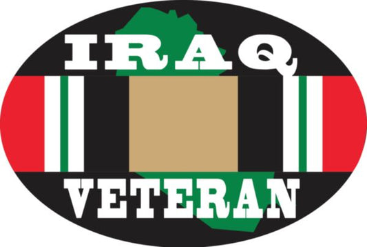 Iraq Veteran Oval Car Magnet