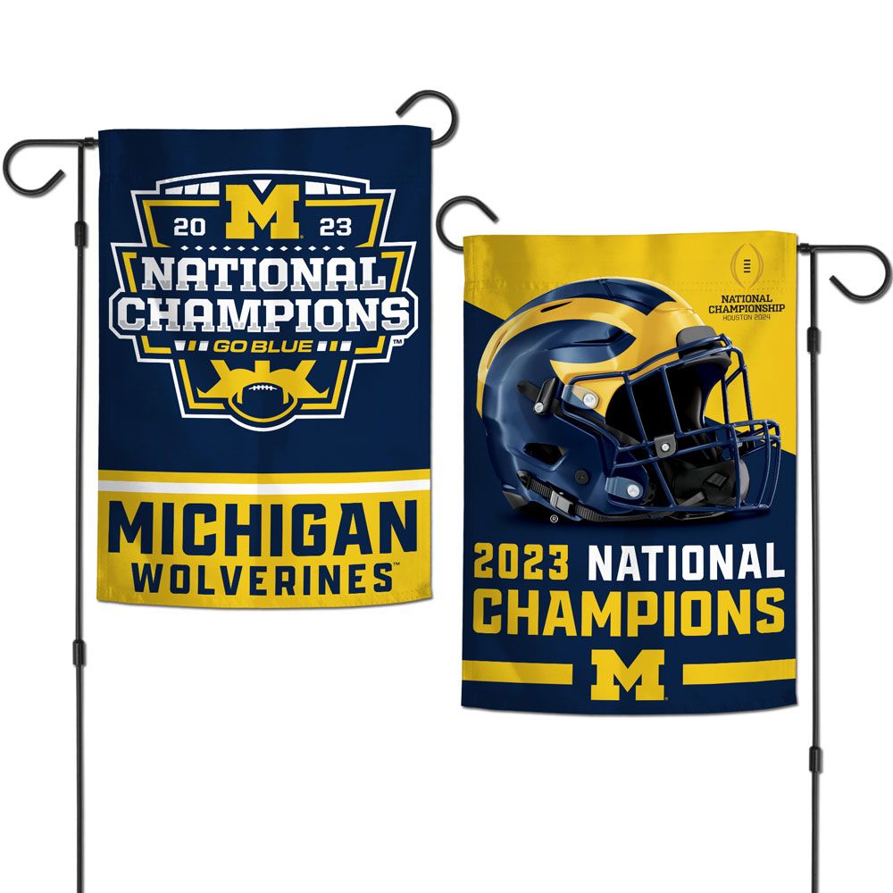 Michigan 2023 National Champions 2-sided Garden Flag