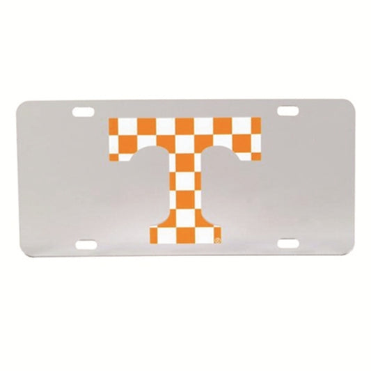 University of Tennessee Laser License Plate - Checkerboard "T"