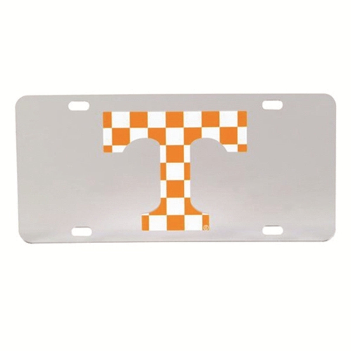 University of Tennessee Laser License Plate - Checkerboard "T"