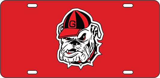 Georgia Old Bulldog Logo License Plate