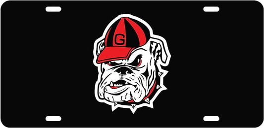 University of Georgia Old Logo Bulldog Head License Plate