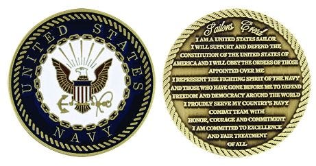 USN Sailors Creed Coin