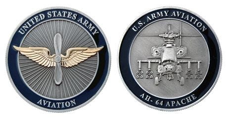 US Army Aviation Apache Coin Coin