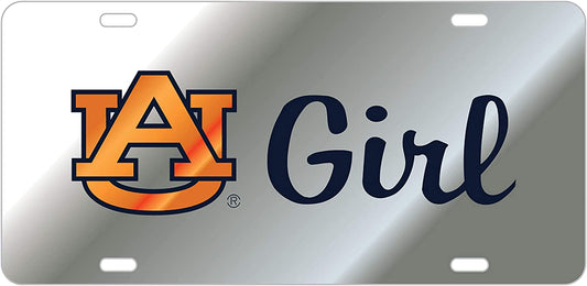 Auburn University "AU" Girl Laser License Plate