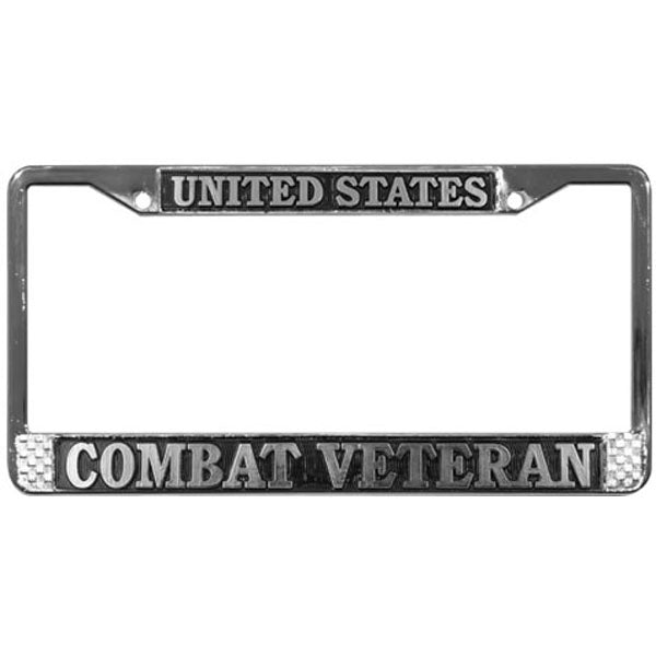 Combat Veteran License Plate Frame