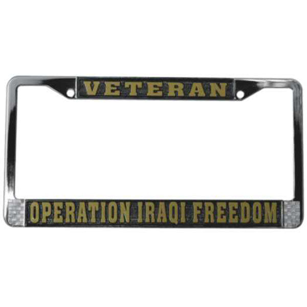 Iraqi Freedom Veteran License Plate Frame