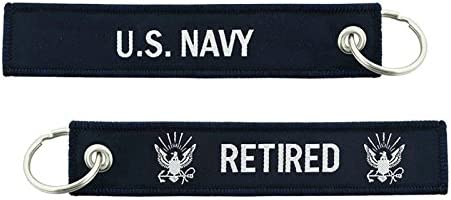 US Navy Retired Keychain