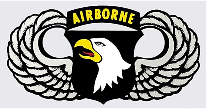 101st Airborne w/Jump Wings Decal