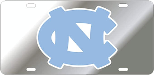 North Carolina NC Interlock In Carolina Blue On Mirror License Plate