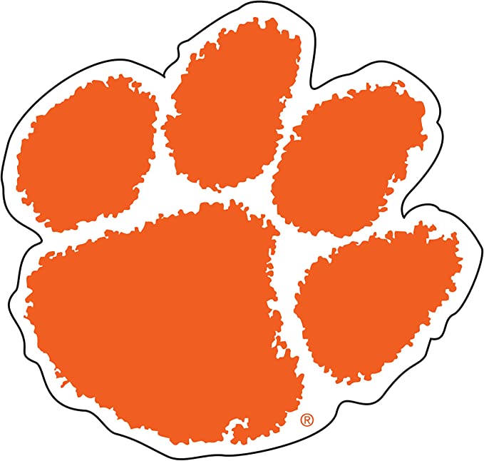 Clemson 3 Inch Paw Decal