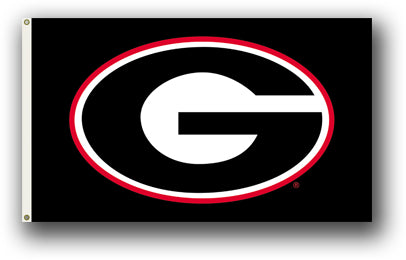 Georgia Bulldogs "G" Black 3x5 Flag