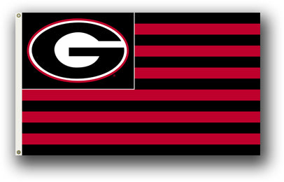 Georgia Bulldogs "G" Stripes 3x5 Flag