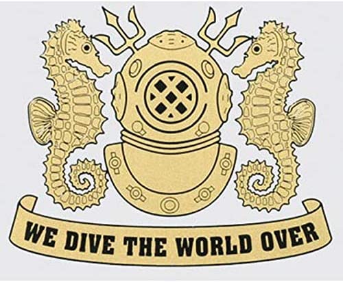We Dive the World Over [Gold] Decal