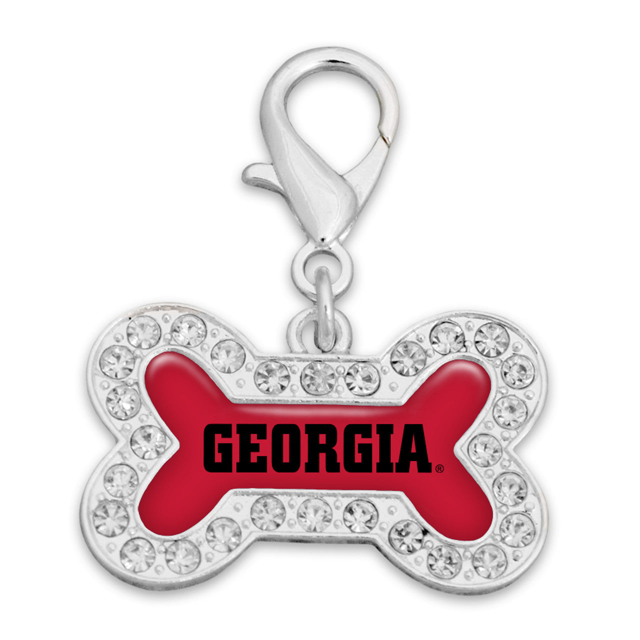 Georgia Bulldogs Dog Bone Pet Collar Charm