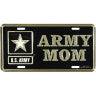 Metal Mom Army License Plate