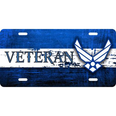 USAF Veteran Distressed License Plate