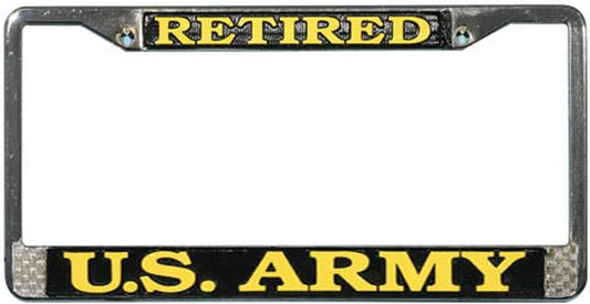 Army Retired License Plate Frame