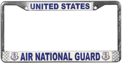Air National Guard Chrome License Plate Frame