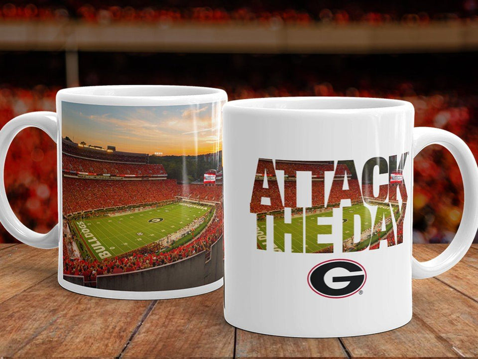 Sanford Stadium Attack the Day Motivational Mug Mug