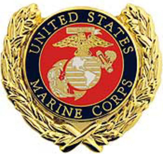 U.S.M.C. Logo, Wreath, Pin
