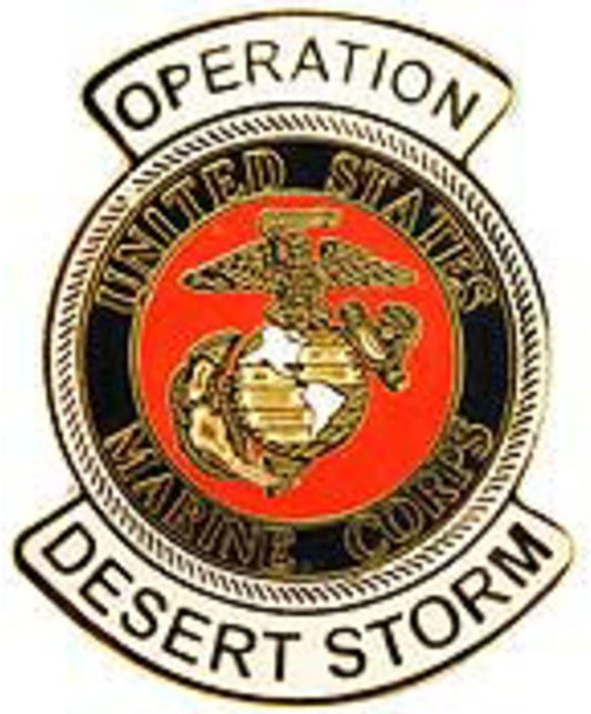 Desert Storm, USMC, EGA Logo, Pin