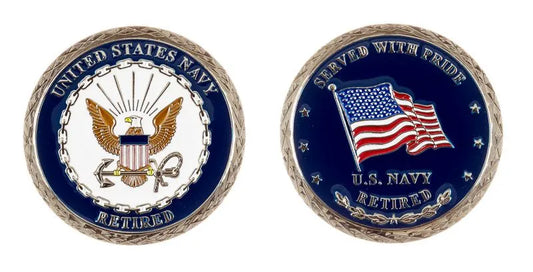 US Navy Retired Coin