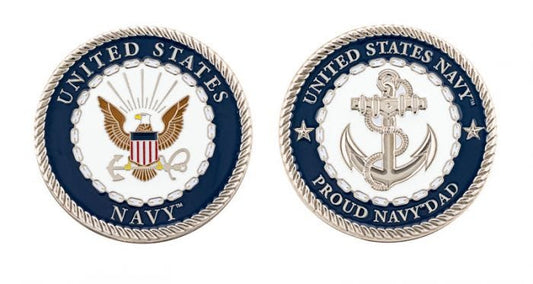 US Navy Proud Dad Coin Coin