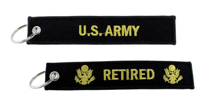 US Army Retired Keychain