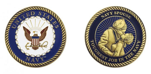 Navy Homecoming Spouse Coin Coin