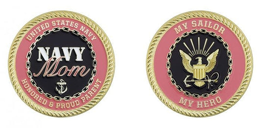 Navy Honored Proud Mom Coin