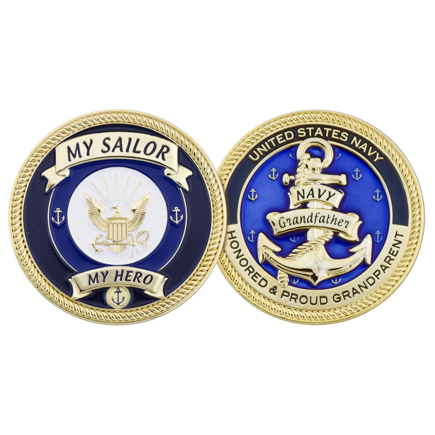 Navy Proud Grandfather Coin