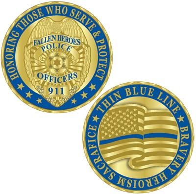 Police Thin Blue Line Coin
