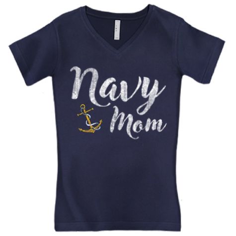 Navy Ladies V Shirt